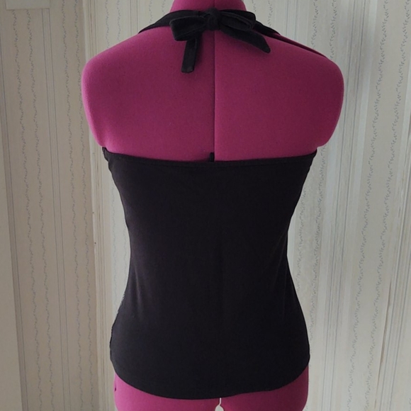 Fashion Bug Halter Top, Shelf Bra, Sequins M - Picture 2 of 10